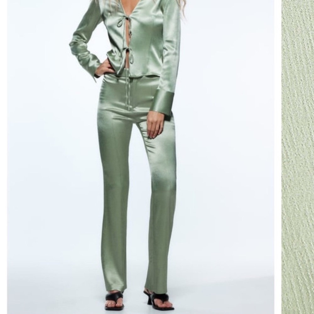 Zara satin pants